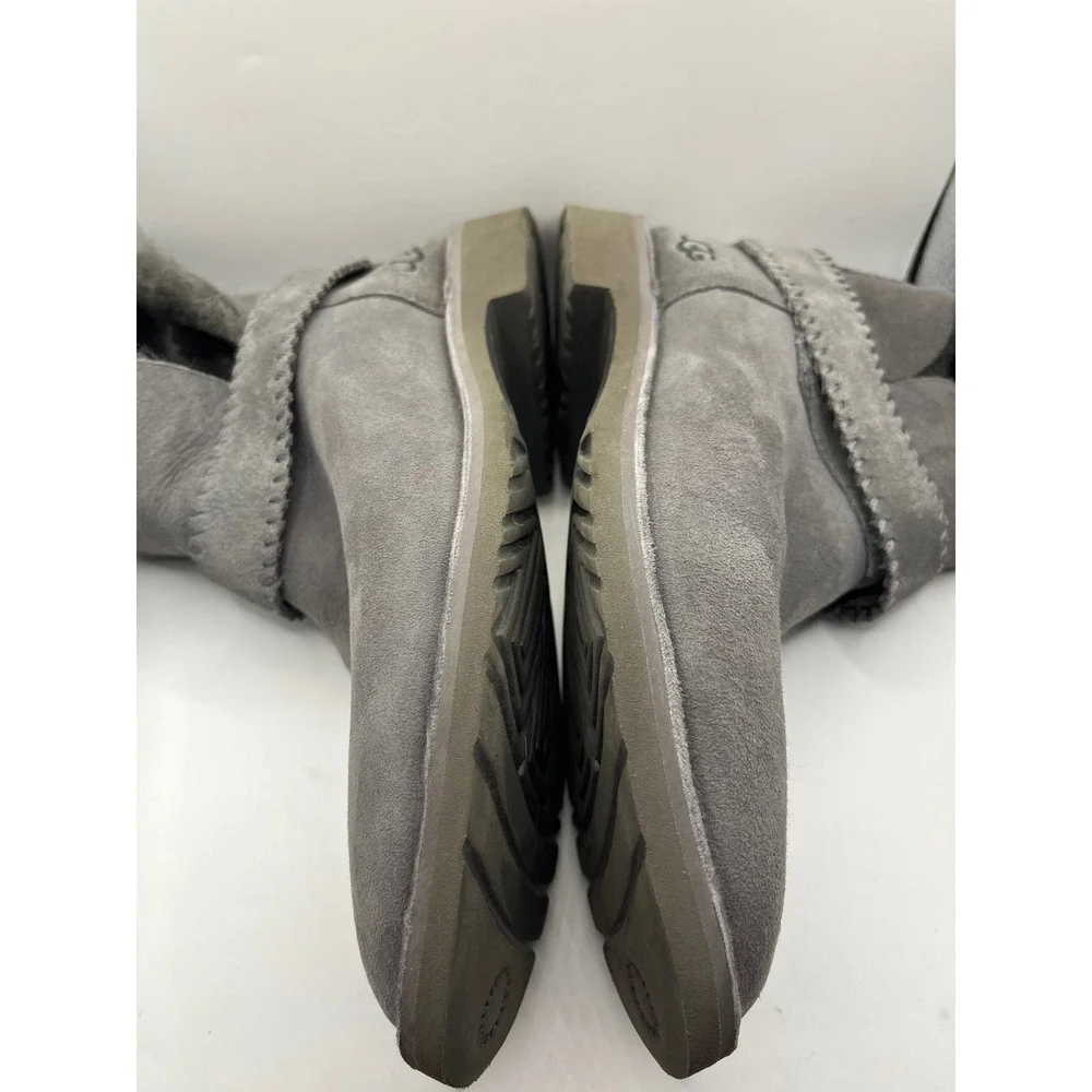 UGG Australia Women's Gray Suede Sheepskin Lined Ankle Boots Size‎ 9